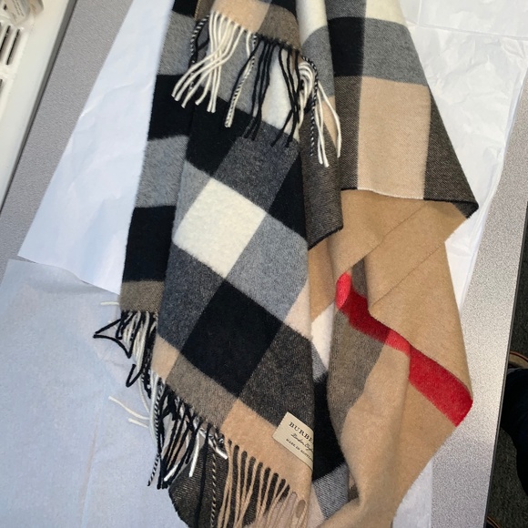 Burberry Accessories - Burberry 100% Cashmere Over-Sized Scarf/Wrap